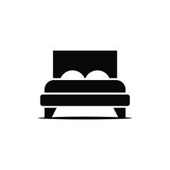 Bed icon on white background