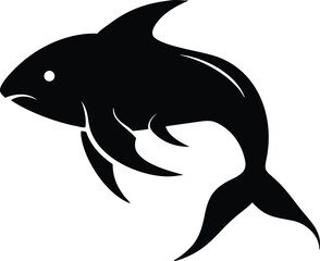 Naklejka premium Fish silhouette, Fish silhouette set