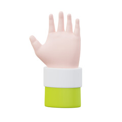 green Handflufy 3D Icon Illustration
