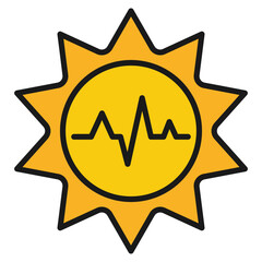 Solar Pulse Icon For Design Elements
