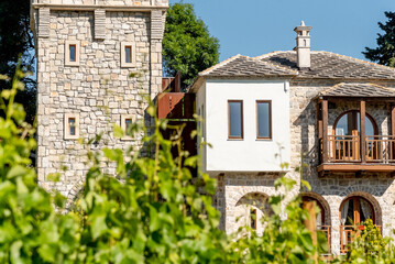 Tvrdos Monastery in town Trebinje Bosnia and Herzegovina, summer sunny weather