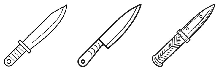 Obraz premium Office Knife Sketch Coloring Page - Utility Cutter Line Art for Kids and Adults