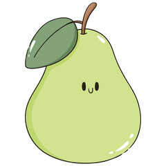 kawaii pear cartoon
