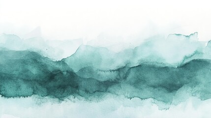 Soft teal watercolor gradient background, calming, smooth, gentle, serene, organic, style of motif abstract, architecture style contemporary, color scheme soft teal and white, fluid transitions.