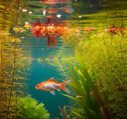 tropical fish in aquarium