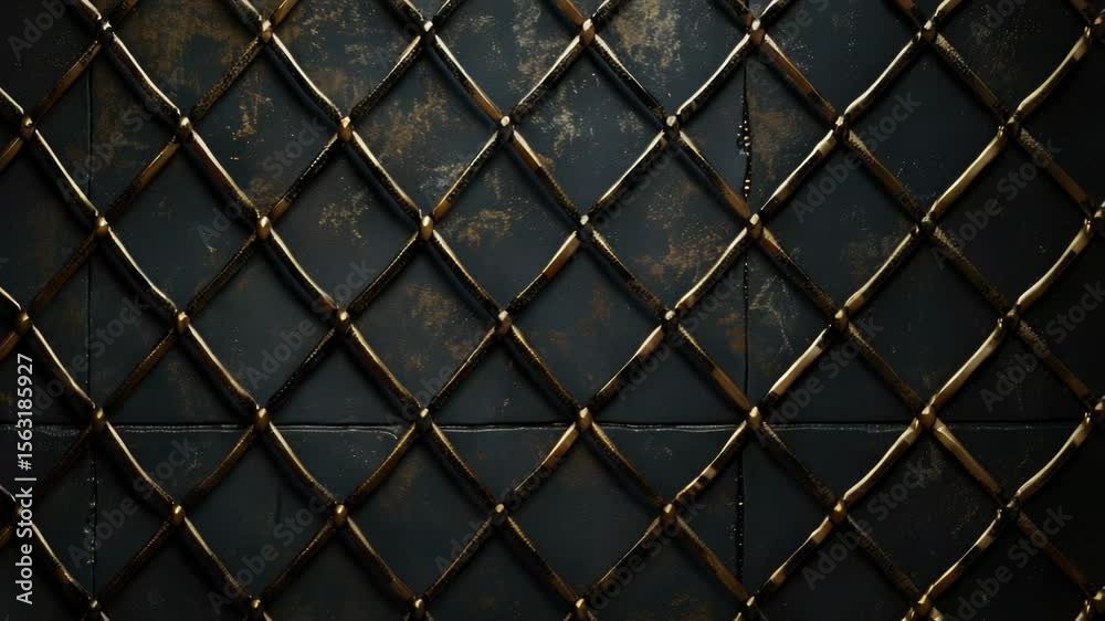 Poster A close-up view of a chain link fence with intricate details and texture
