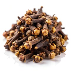 Obraz premium Cloves Spread on White Clean Background Photo
