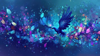 Cosmic Eagle T-Shirt Design