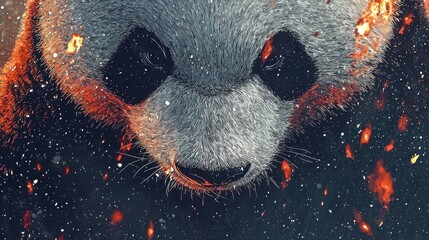 Galaxy Panda T-Shirt Art