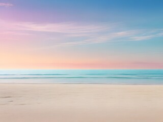 Obraz premium Smooth Gradient Beach Background with Pastel Sand and Calm Horizon