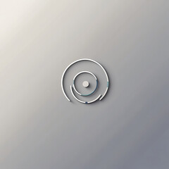 Modern Minimalist Circle Logo Design Abstract Science Symbol