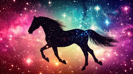 Galaxy Horse T-Shirt Art
