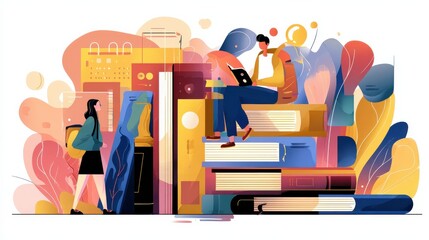 Public school abstract concept vector illustration set. K-12 program, school curriculum, course enrollment, learning calendar, education plan, degree program, new student abstract metaphor., no logos