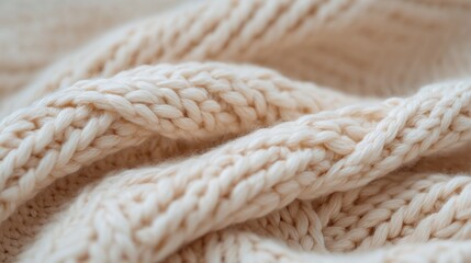 Cozy cream knit texture evokes Hygge warmth, Yule coziness, and tactile pleasures of a Scandinavian winter reverie