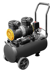 Yellow and black piston air compressor
