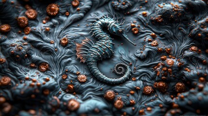 Cosmic Seahorse T-Shirt Design