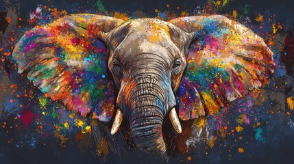 Cosmic Elephant T-Shirt Design