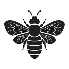 Bee silhouette vector illustration