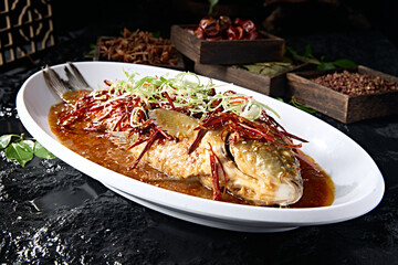 Sichuan spicy dry-fried carp