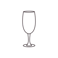 champagne glass emoji symbol sign icon vector illustration