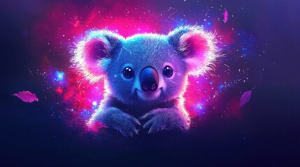 Galaxy Koala T-Shirt Art