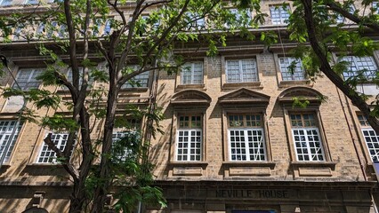 old house building windows 