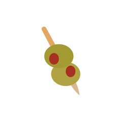 olives in a stick olive tapas emoji symbol sign icon vector illustration food 