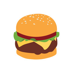 burger food hamburger fast food delicious snack emoji symbol sign icon vector illustration
