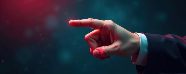 A single hand with a finger pointing towards the viewer , isolated, select