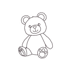 teddy bear toy emoji symbol sign icon vector illustration baby cute 