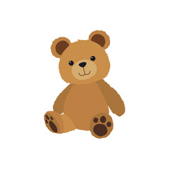 Obraz premium teddy bear toy emoji symbol sign icon vector illustration baby cute 