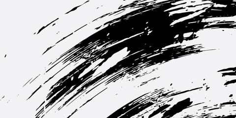 Grunge texture background. Black brush strokes isolated on white background. Abstract black and white grunge texture. Grunge brush stroke background