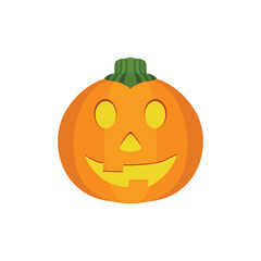 Jack-o'-lantern halloween pumpkin face lantern autumn fall food emoji symbol sign icon vector illustration