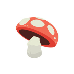 red mushroom emoji symbol sign icon vector illustration