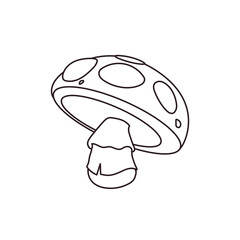 red mushroom emoji symbol sign icon vector illustration