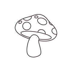 red mushroom emoji symbol sign icon vector illustration