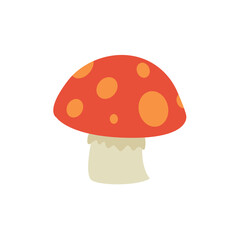 red mushroom emoji symbol sign icon vector illustration