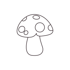 red mushroom emoji symbol sign icon vector illustration