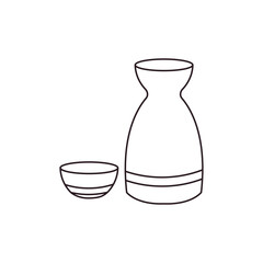 vase mug jug pitcher sake bottle emoji symbol sign icon vector illustration
