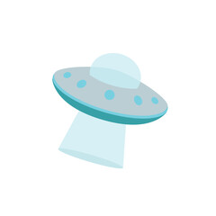 ufo alien flying saucer emoji symbol sign icon vector illustration