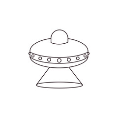 ufo alien flying saucer emoji symbol sign icon vector illustration
