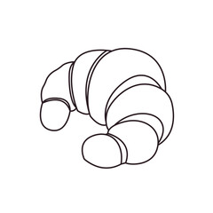croissant bakery baked good french breakfast delicious emoji symbol sign icon vector illustration food