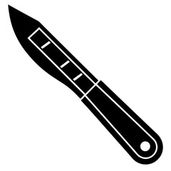 Box Cutter Knife silhouette vector illustration