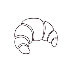croissant bakery baked good french breakfast delicious emoji symbol sign icon vector illustration food
