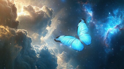 Cosmic Butterfly T-Shirt Design