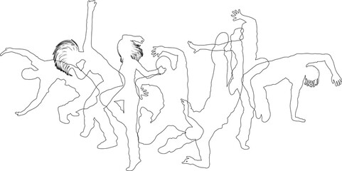 Dancers Silhouette Street Dance Poses Silhouettes