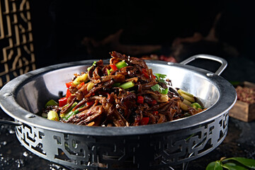 Spicy Garlic and Garlic Sprouts with Tea Tree Mushrooms