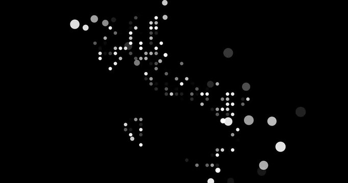 Abstract Circle Animation Forming Italia Map