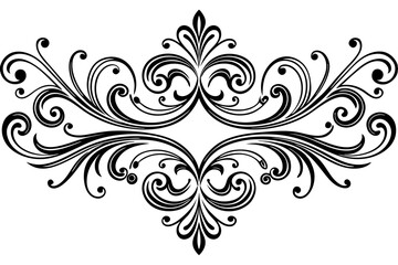 Elegant Vintage Decorative Dividers with Ornate Swirls for Classic Invitations, Frames, Borders, and Design Projects