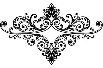 Elegant Vintage Decorative Dividers with Ornate Swirls for Classic Invitations, Frames, Borders, and Design Projects